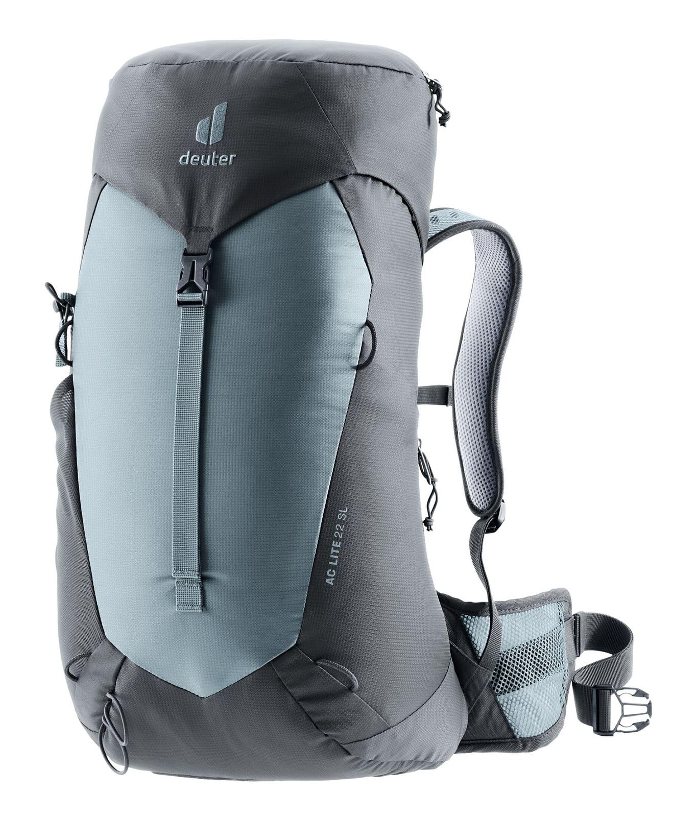 Deuter AC Lite 22 SL hip fins cradle hips for stable carry.