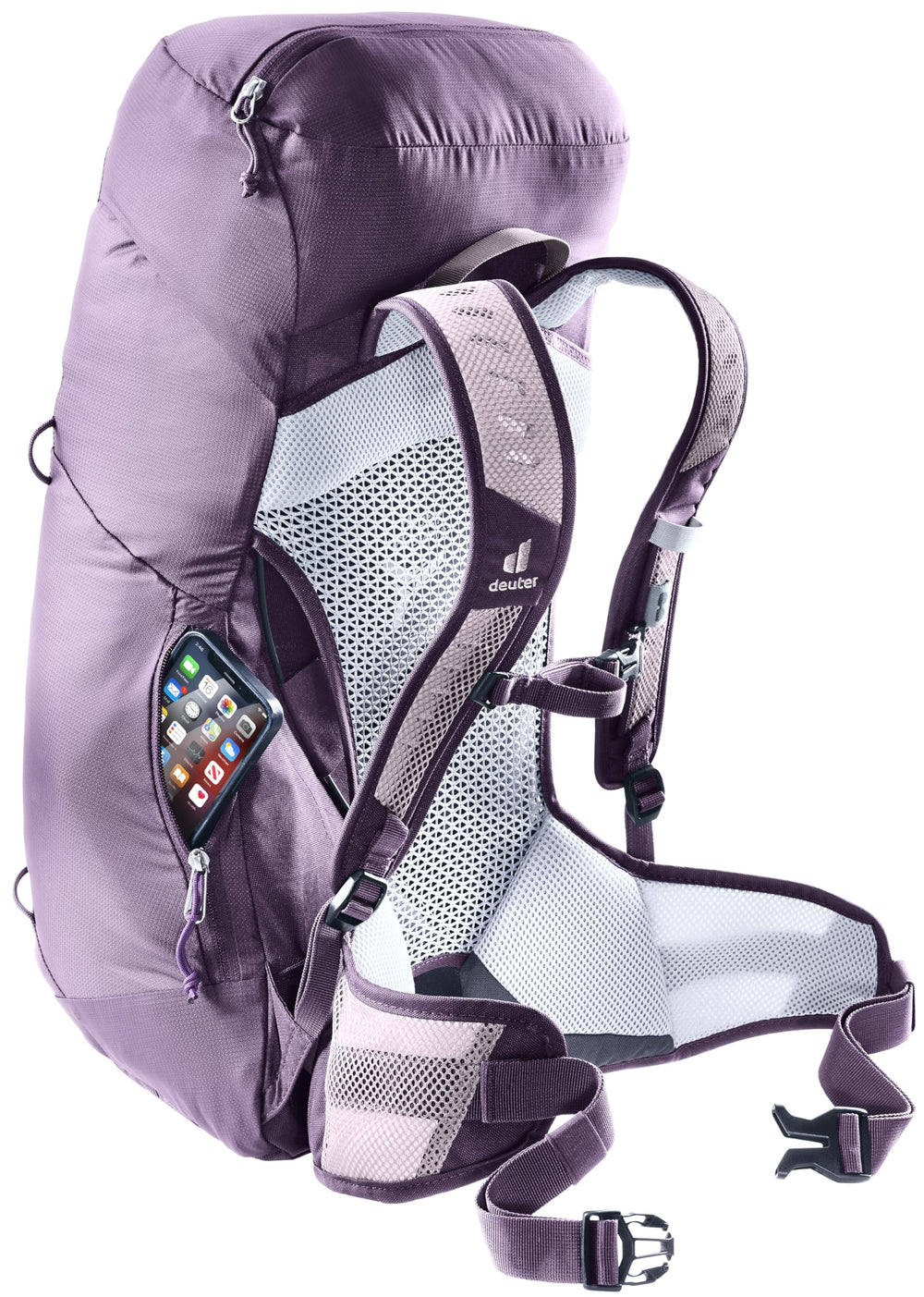 Deuter AC Lite 22L SL hydration compartment fits up to 2 L system for on-the-go hydration
