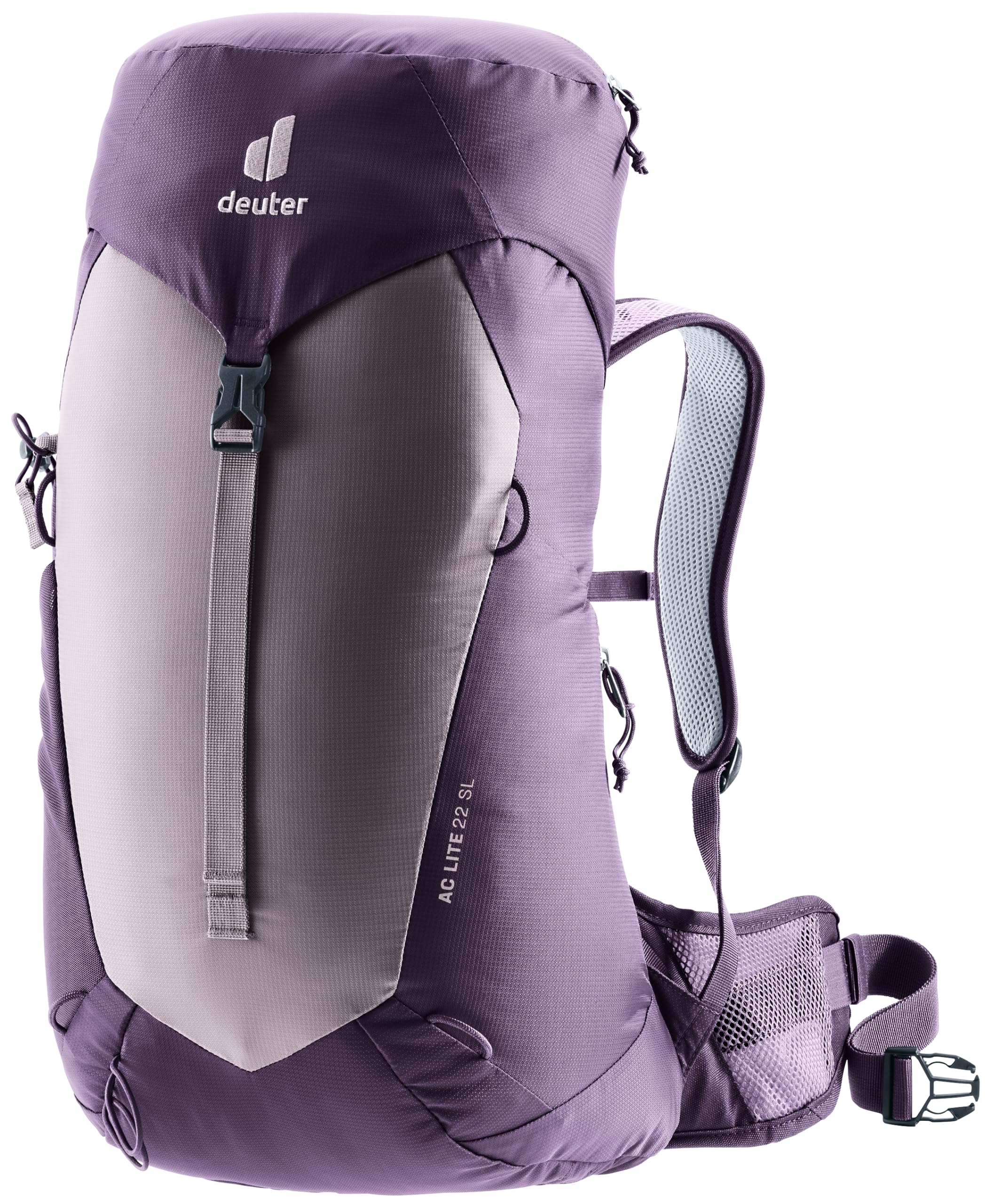 Deuter AC Lite 22L SL backpack rear view showing breathable back panel for cooler, comfortable hikes