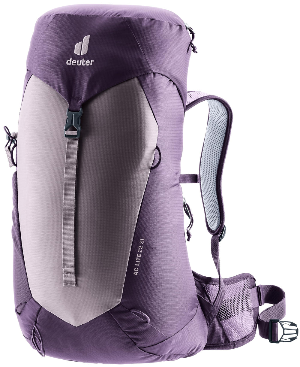 Deuter AC Lite 22L SL backpack rear view showing breathable back panel for cooler, comfortable hikes