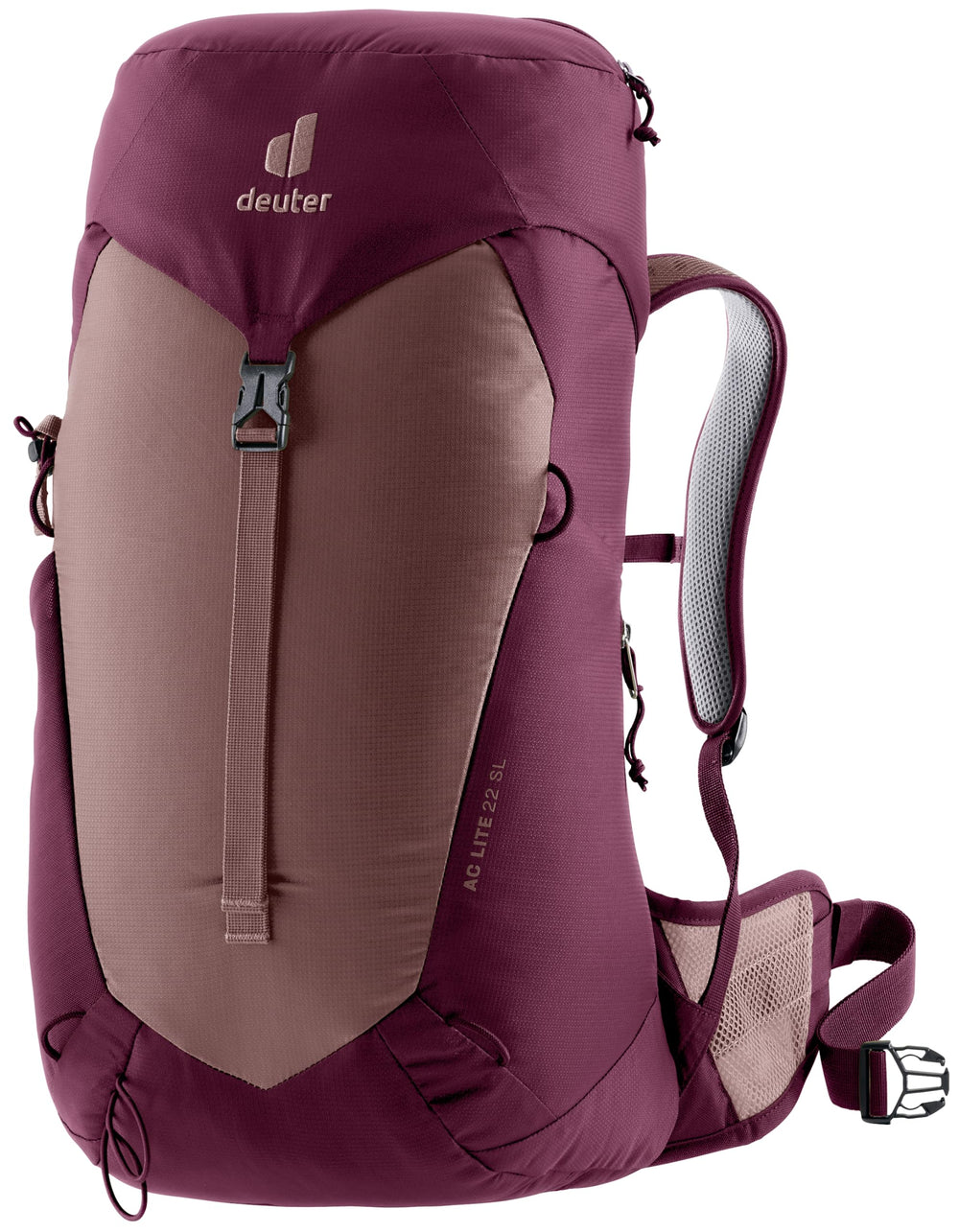 Deuter AC Lite 22L SL front view shows slim fit and lightweight build for day hikes