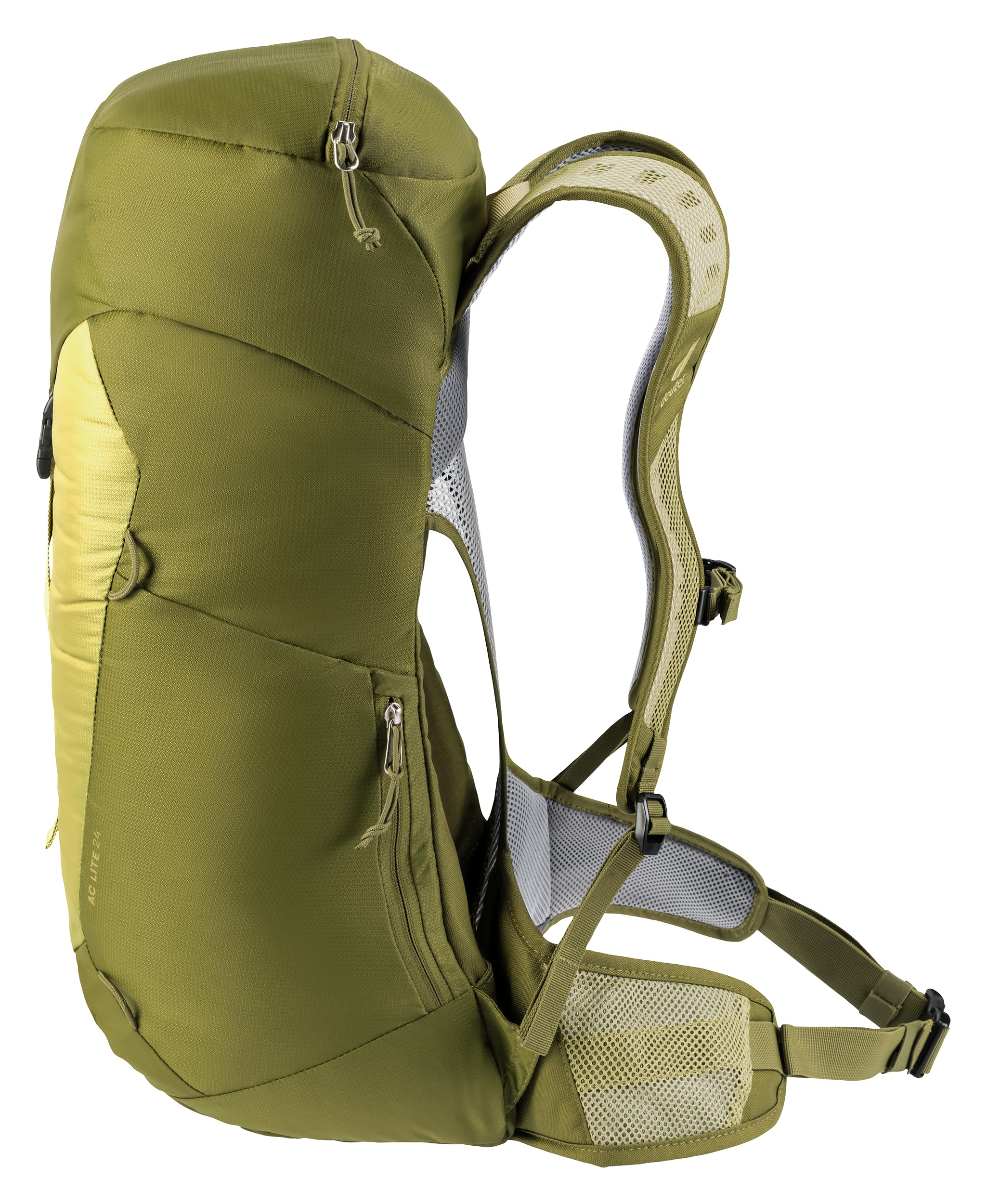 Deuter AC Lite 24L lid compartments organize small items on the go.