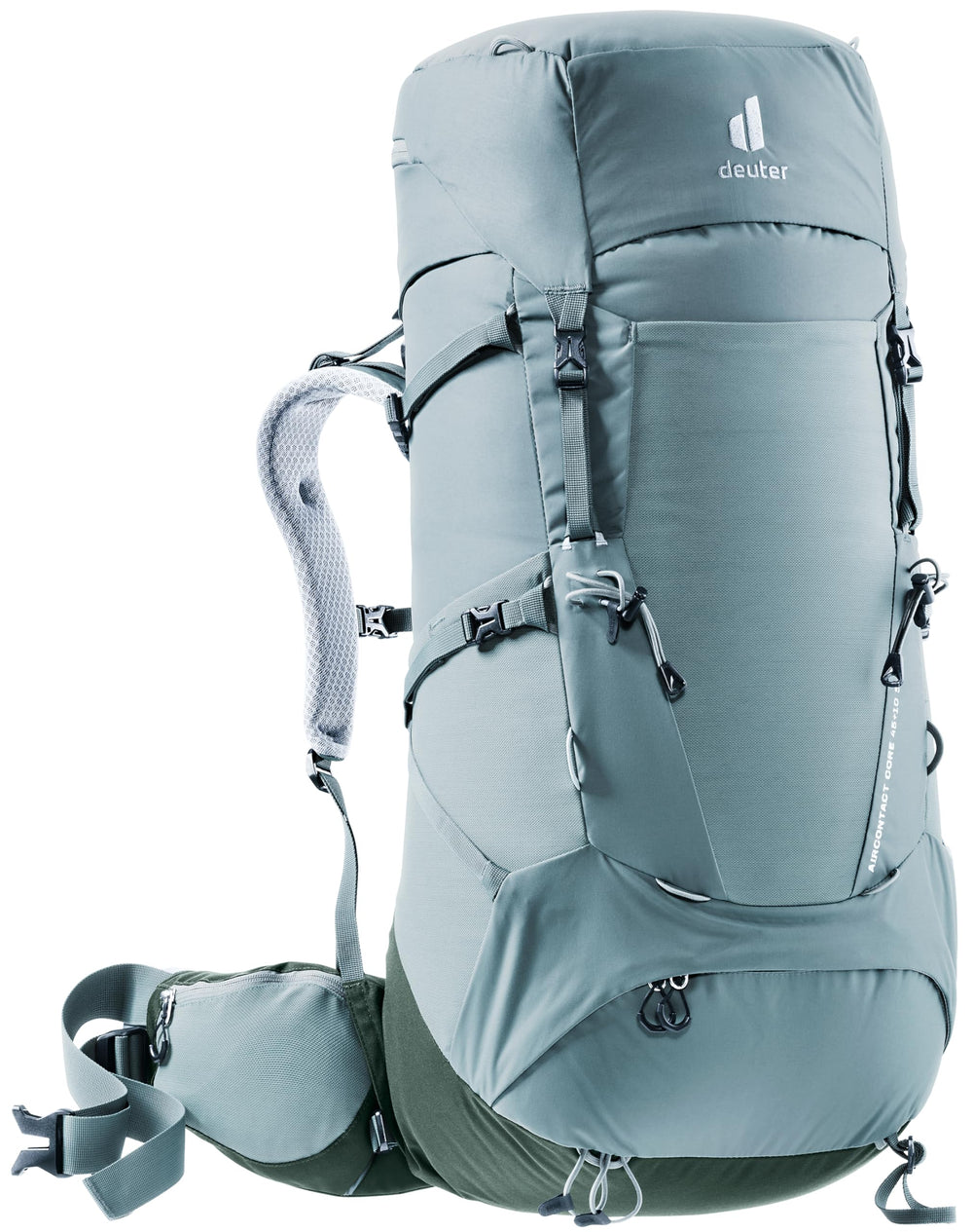 Deuter Aircontact Core 45+10L SL ergonomic lumbar pad support.