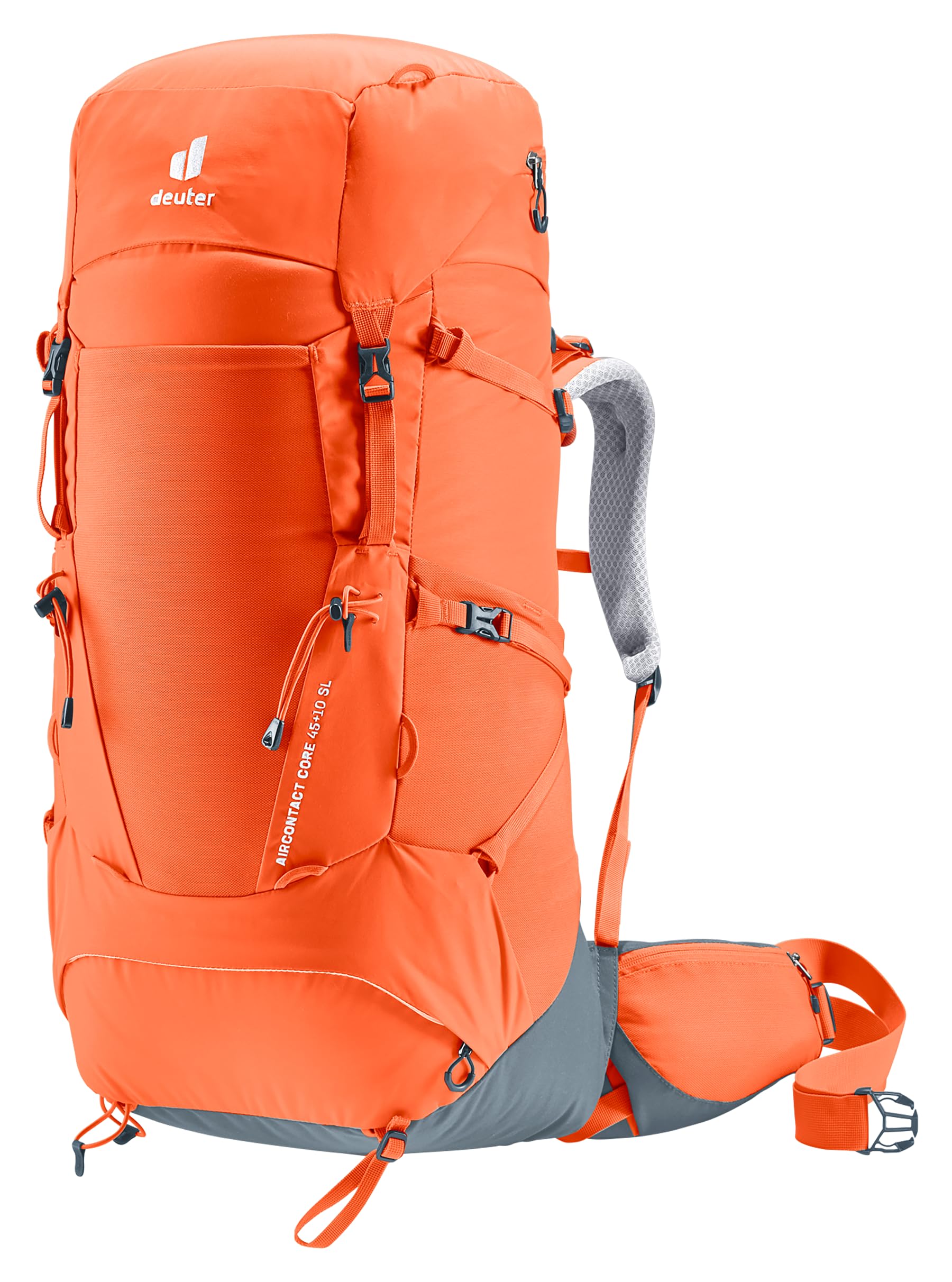 Deuter Aircontact Core 45+10L SL backpack full view for extended hikes