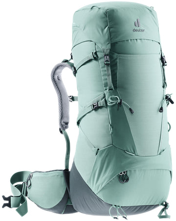Deuter Aircontact Core 45+10L SL 3-liter hydration compatibility supports easy water management.
