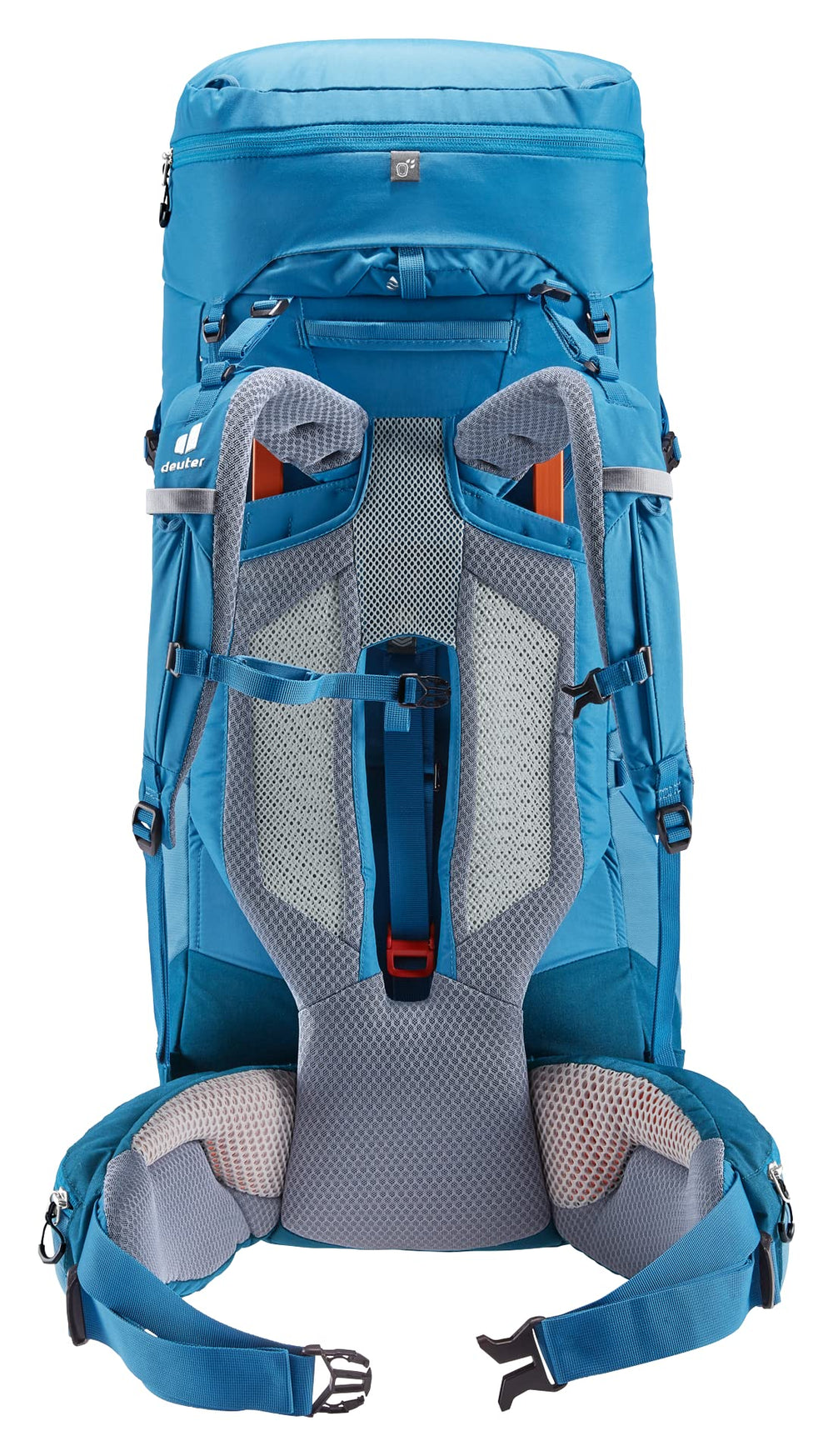 Deuter Aircontact Core 50+10L back system shown for weight distribution