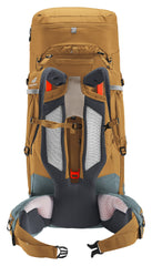 Deuter Aircontact Core 50+10L back panel view supporting balanced load transfer