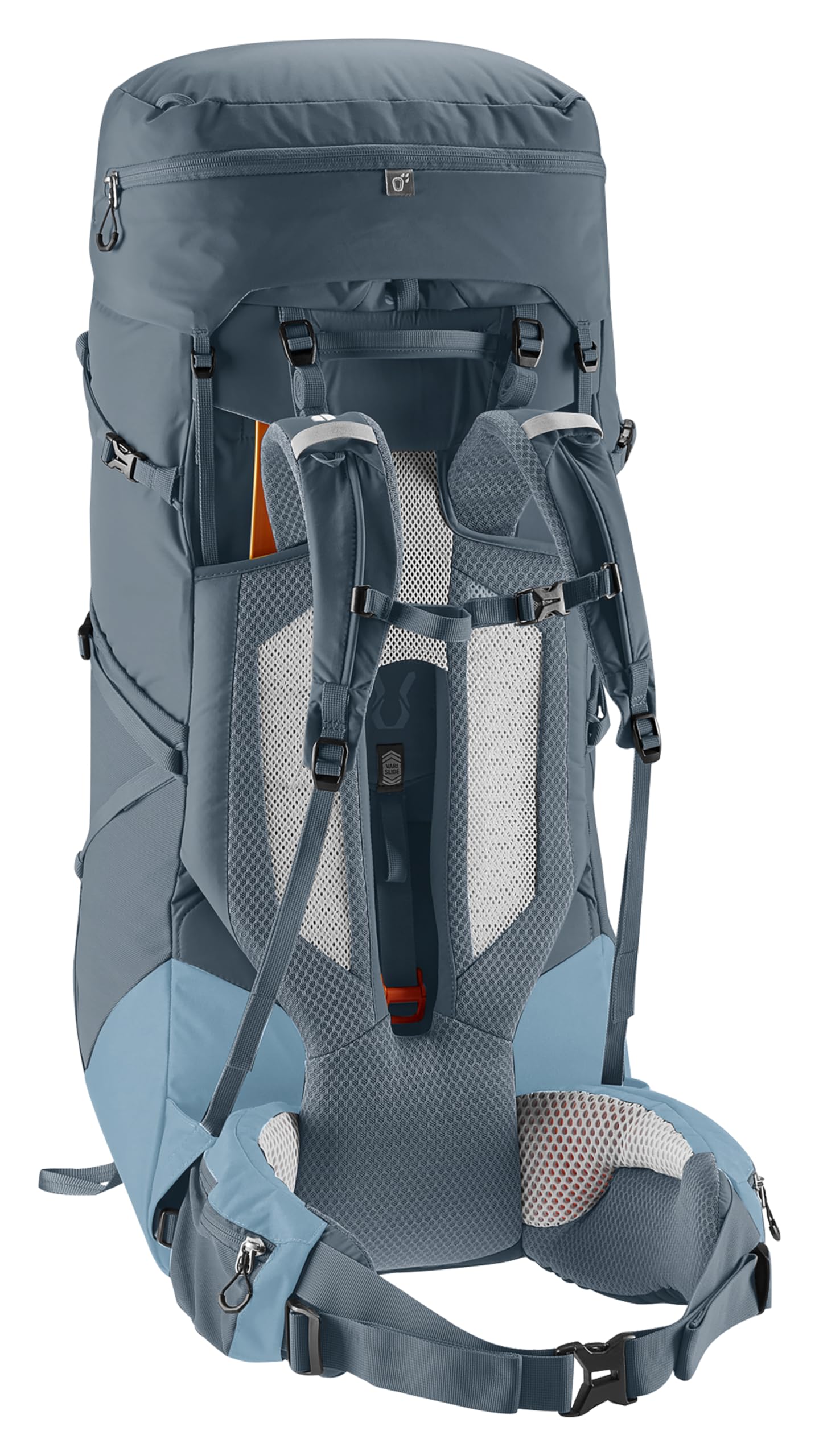 Deuter Aircontact Core 65+10 ink hip fins stabilize the pack
