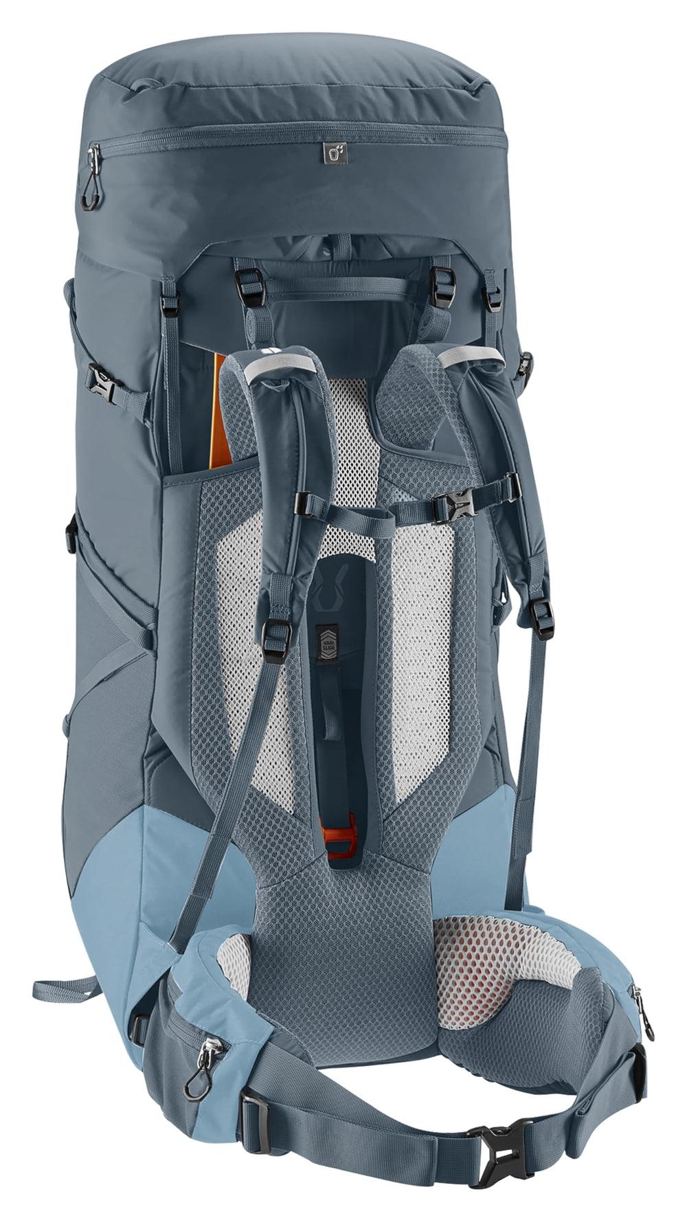 Deuter Aircontact Core 65+10 ink hip fins stabilize the pack