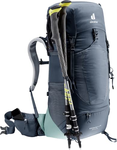Deuter Aircontact Lite 35+10 top lid pocket for essentials.