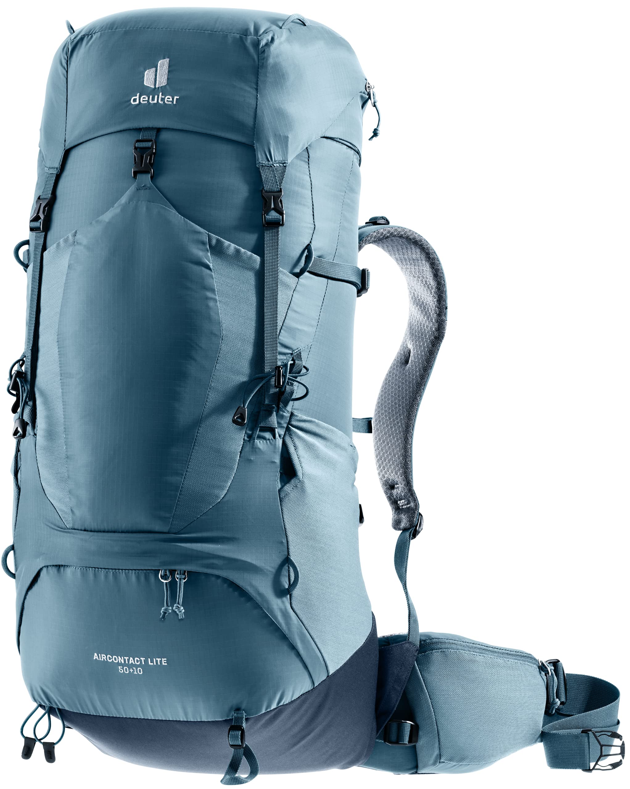 Deuter Aircontact Lite 50+10 front view for extended hiking comfort
