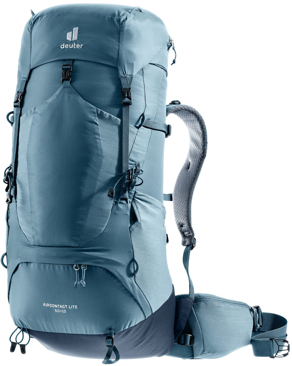 Deuter Aircontact Lite 50+10 front view for extended hiking comfort