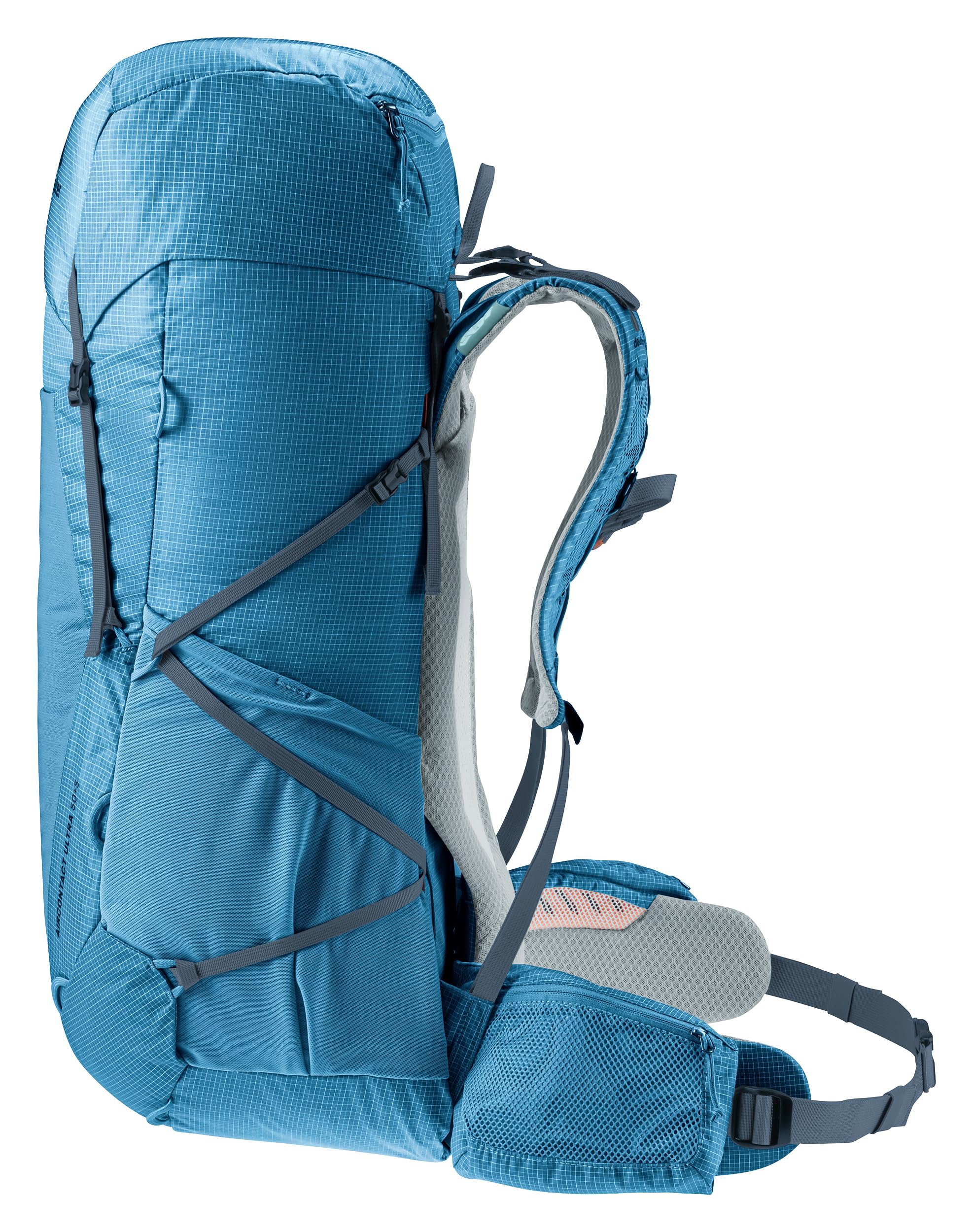 Deuter Aircontact Ultra 50+5L attachment loops secure gear.