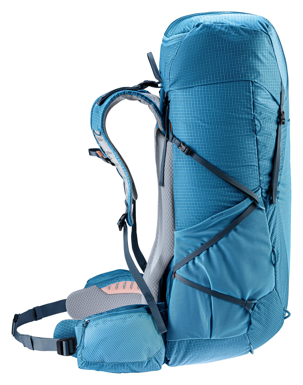 Deuter Aircontact Ultra 50+5L hydration compatibility for on-the-move drinking.