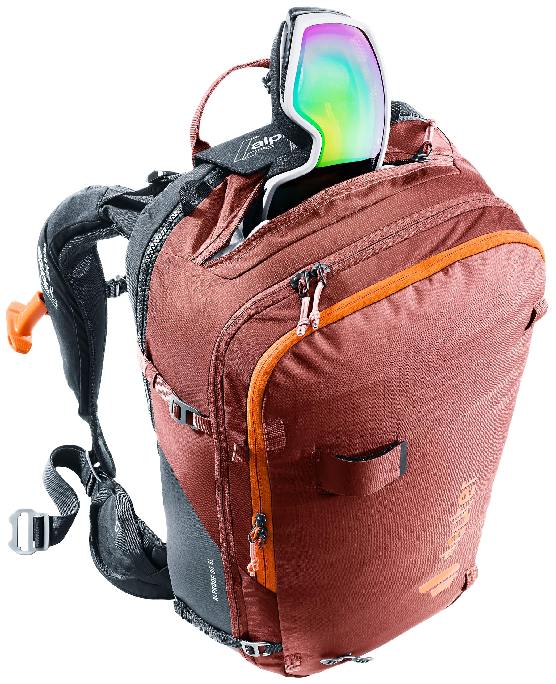 Deuter Alproof 30L SL padded hip fins and gear loops for comfort