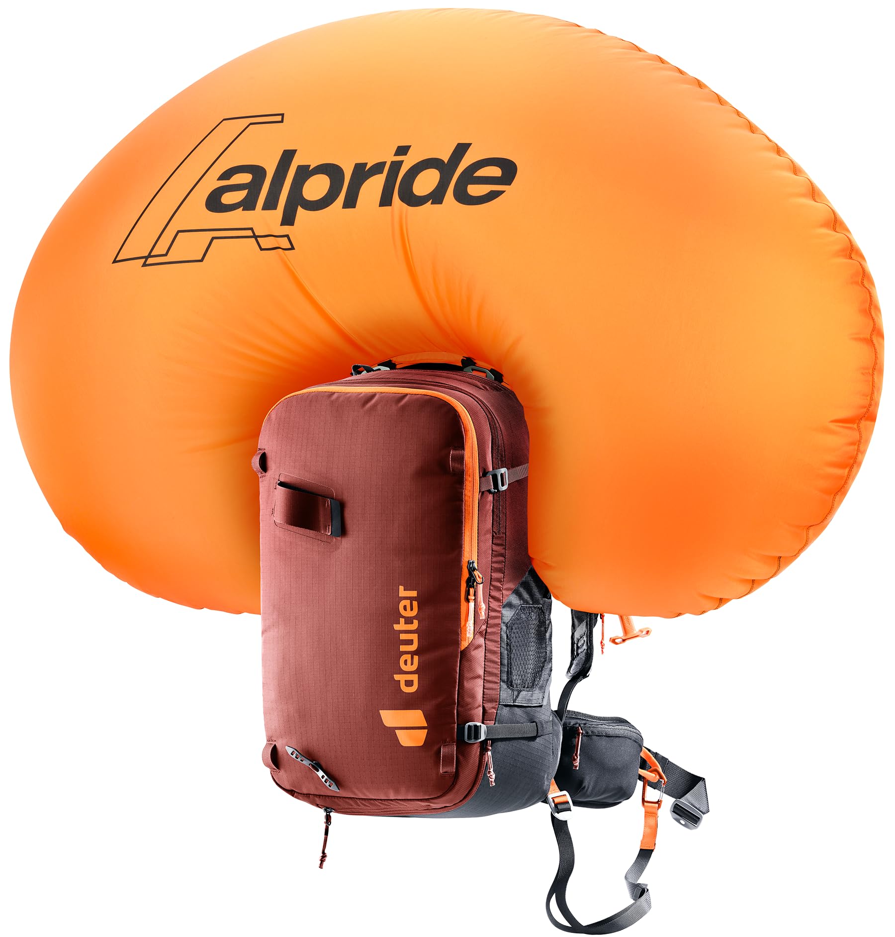 Inside safety pocket with key clip for valuables during alpine tours