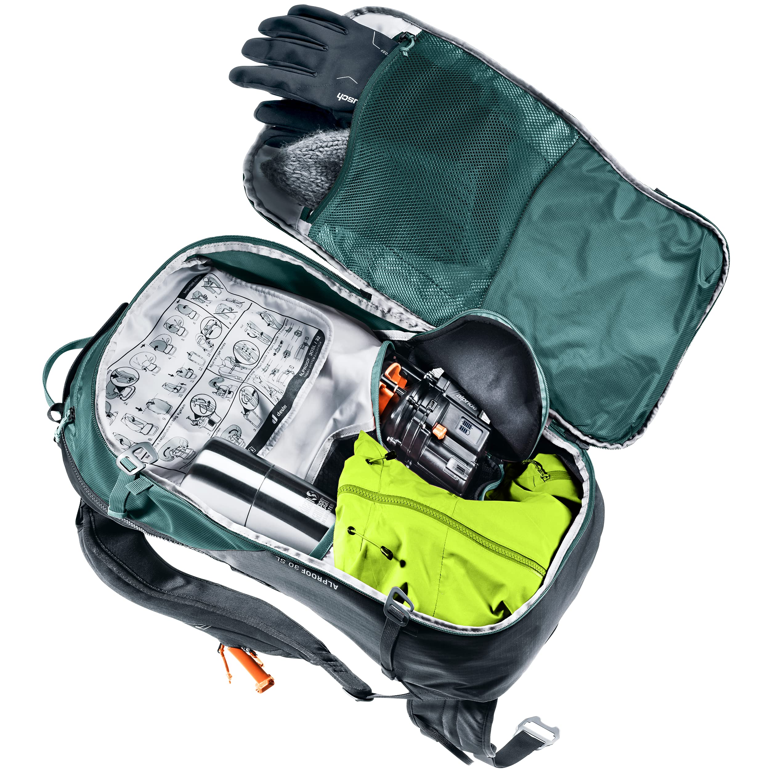 Deuter Alproof weather-protective fabric keeps gear protected in storms