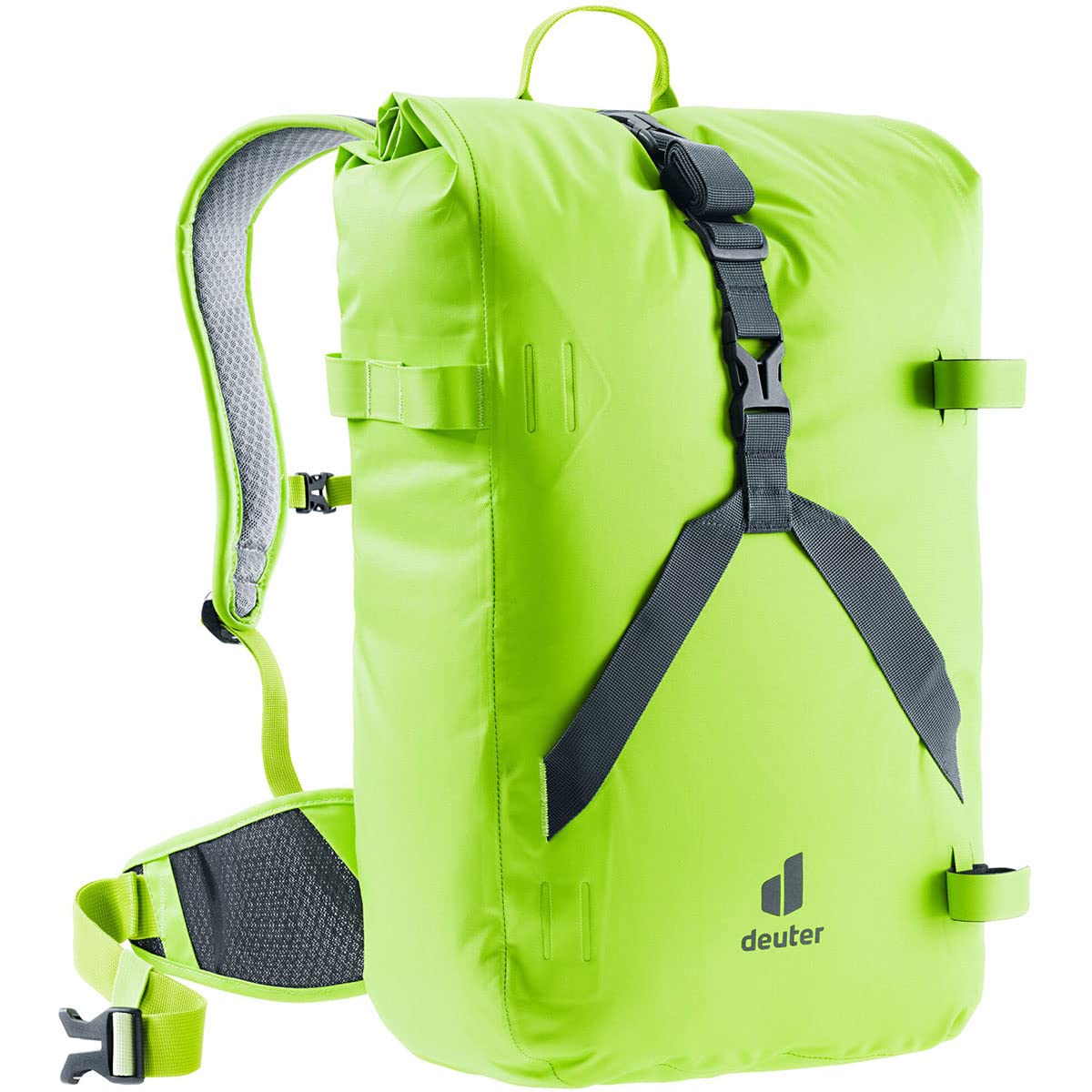 Deuter Amager roll-top expansion enables extra space for city trips.