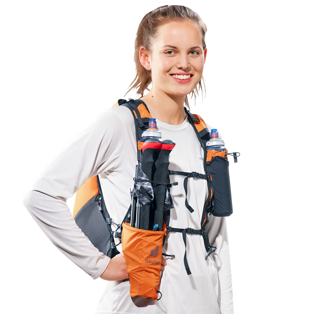 Deuter Ascender 13L highlights ventilation system for breathable comfort on hikes and runs.