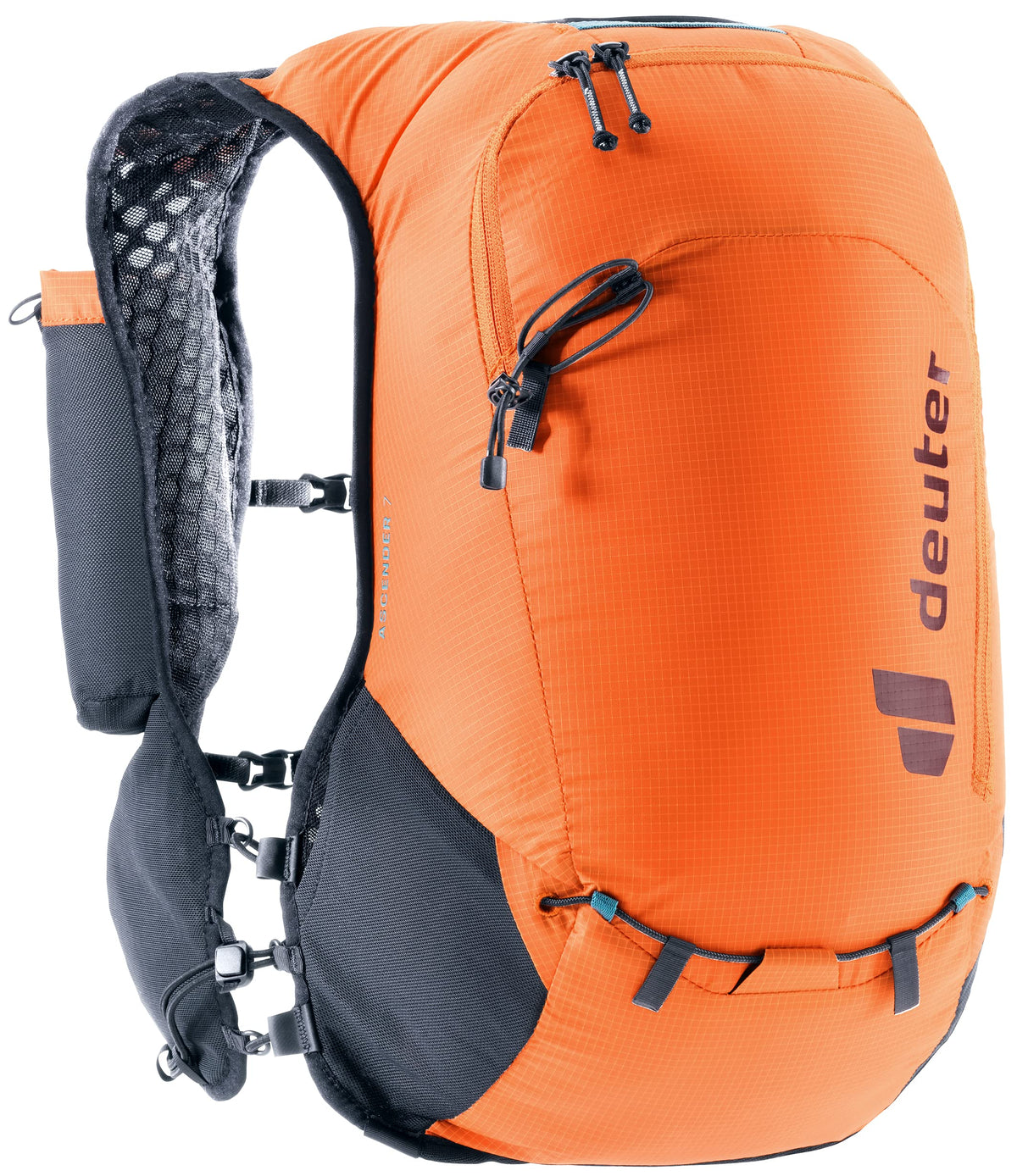 Deuter Ascender 7L front view showing ultralight design for long trail runs.