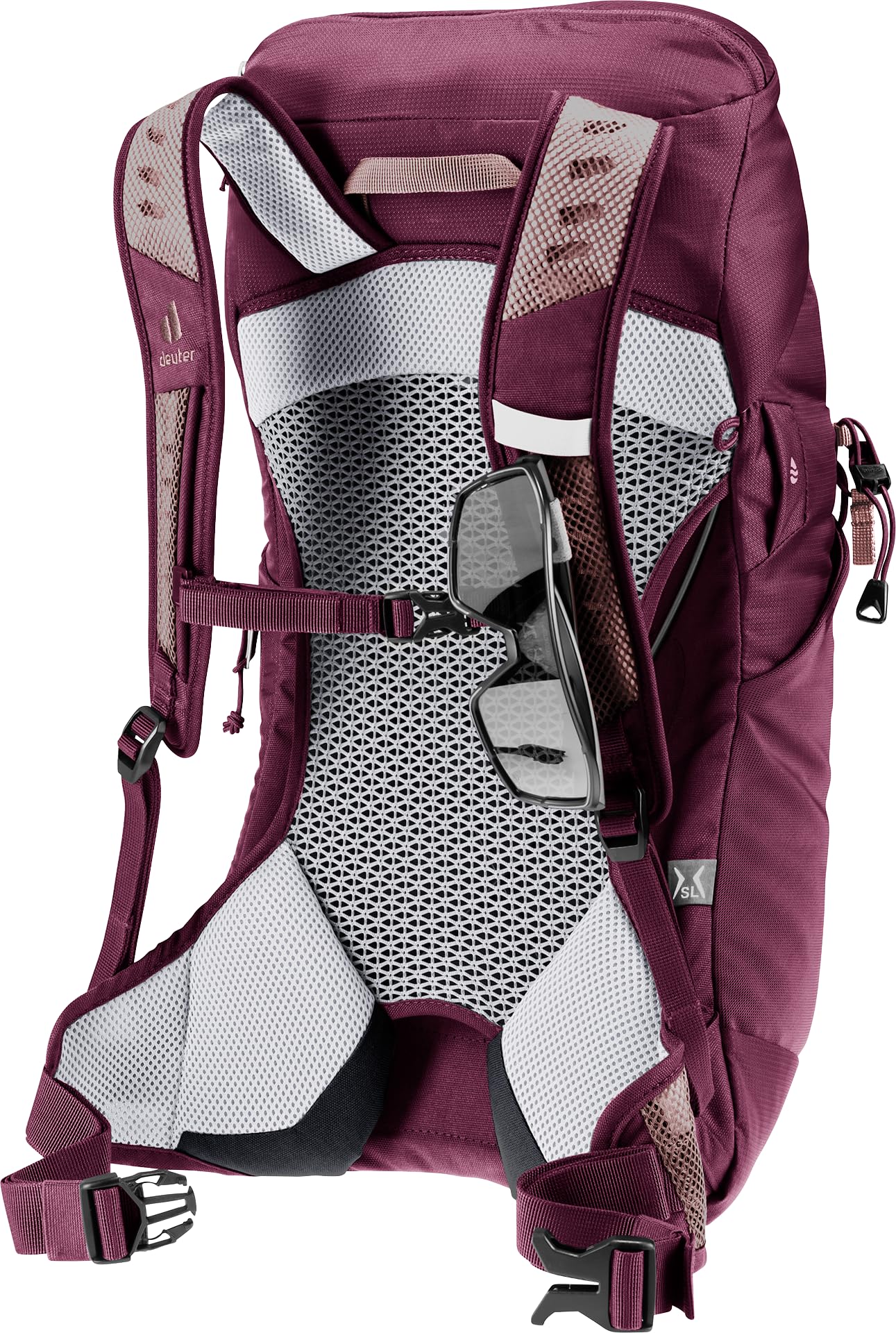 Breathable back mesh enhances ventilation during day hikes.