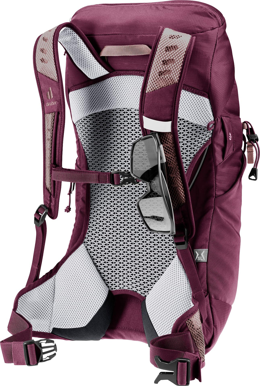Breathable back mesh enhances ventilation during day hikes.