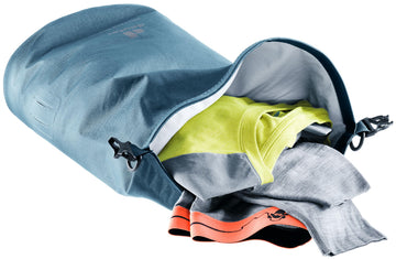 Deuter Drypack Pro 13L taped and welded seams shield contents.