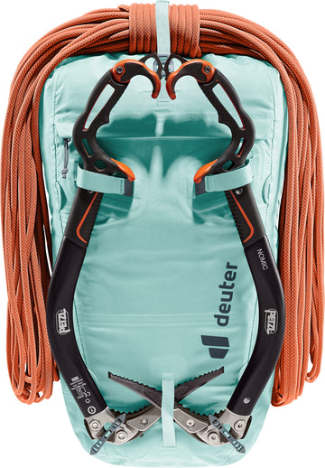 Deuter Durascent 28L SL roll-top extension increases capacity.
