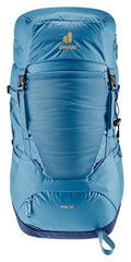 Deuter Fox 30 back view in Wave Nightblue showing ventilation