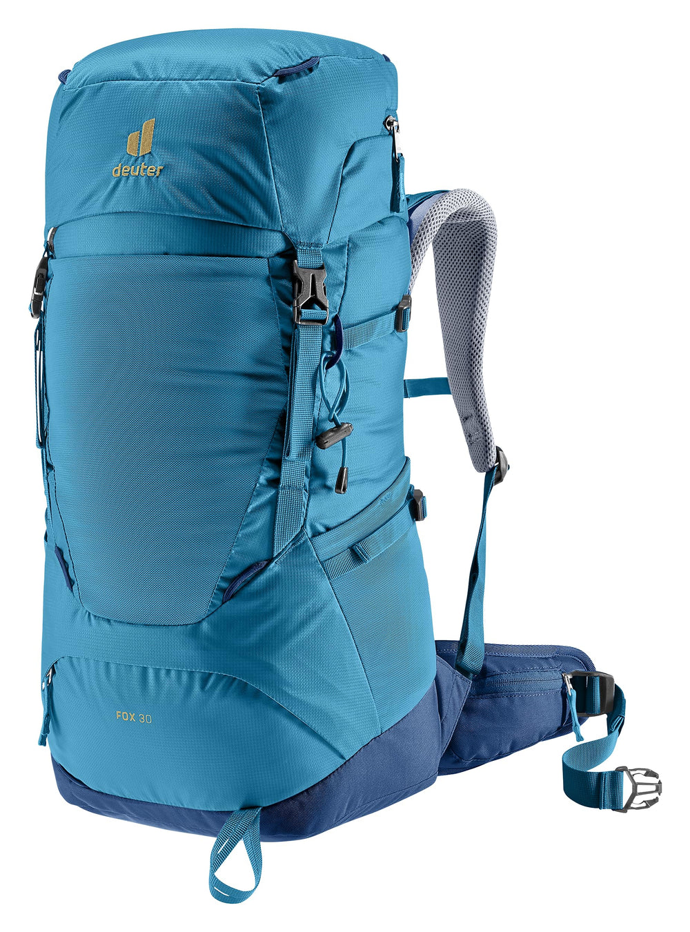 Deuter Fox 30 front view in Wave Nightblue for kids' hiking use