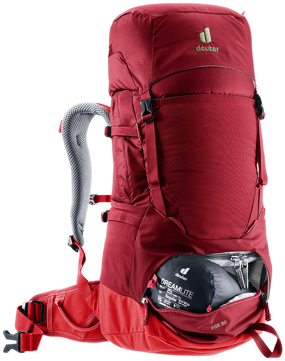Deuter Fox 30 compartments organize hydration, valuables, and gear efficiently.