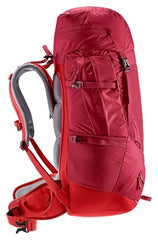 Deuter Fox 40 ergonomic back pads providing ventilation on long treks