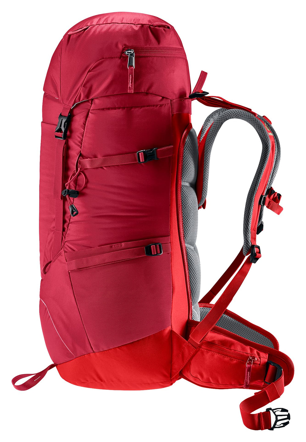 Deuter Fox 40 hip fins and load-adjustment straps stabilize the pack