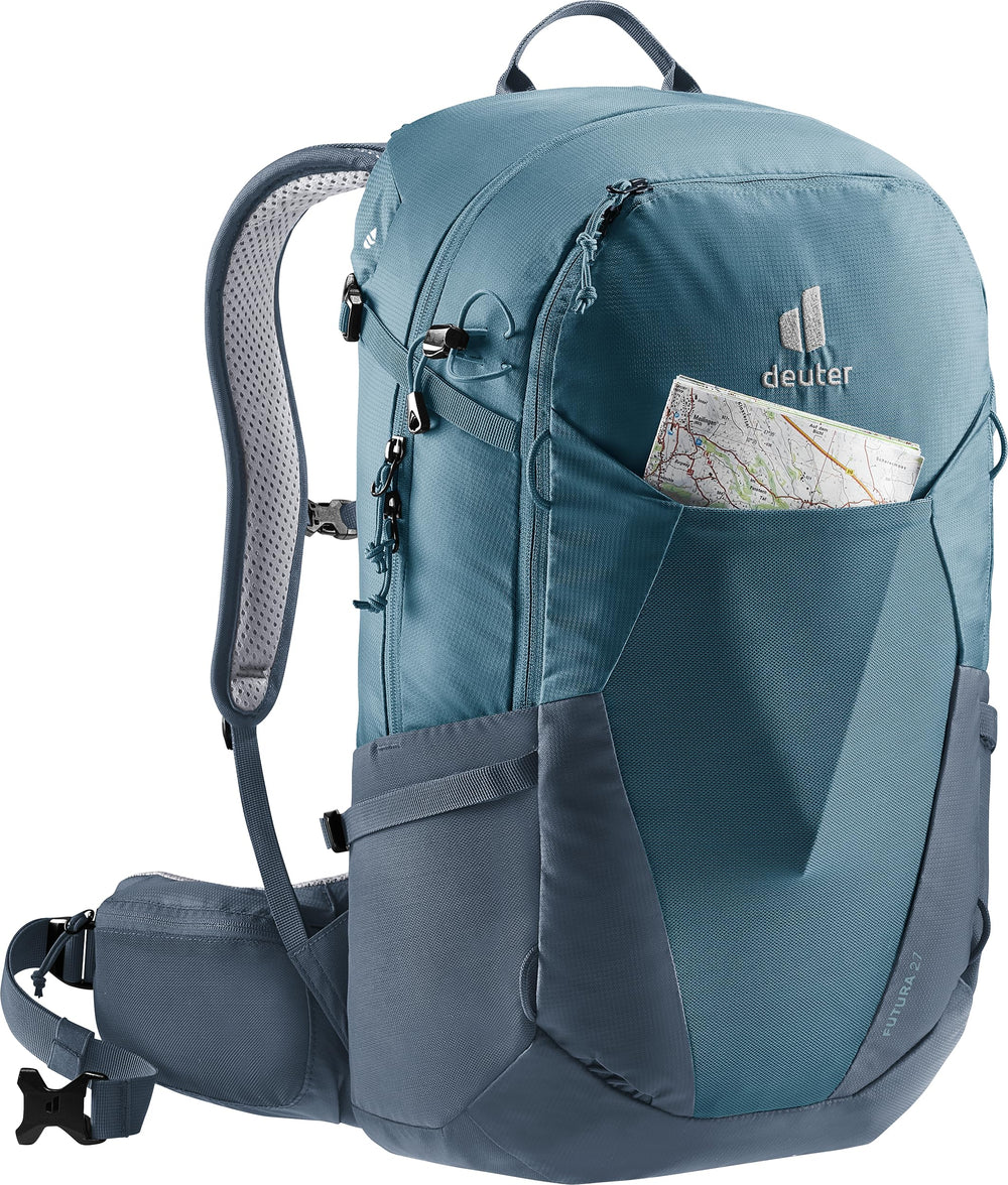Deuter front pocket with large organiser for quick access to gear.