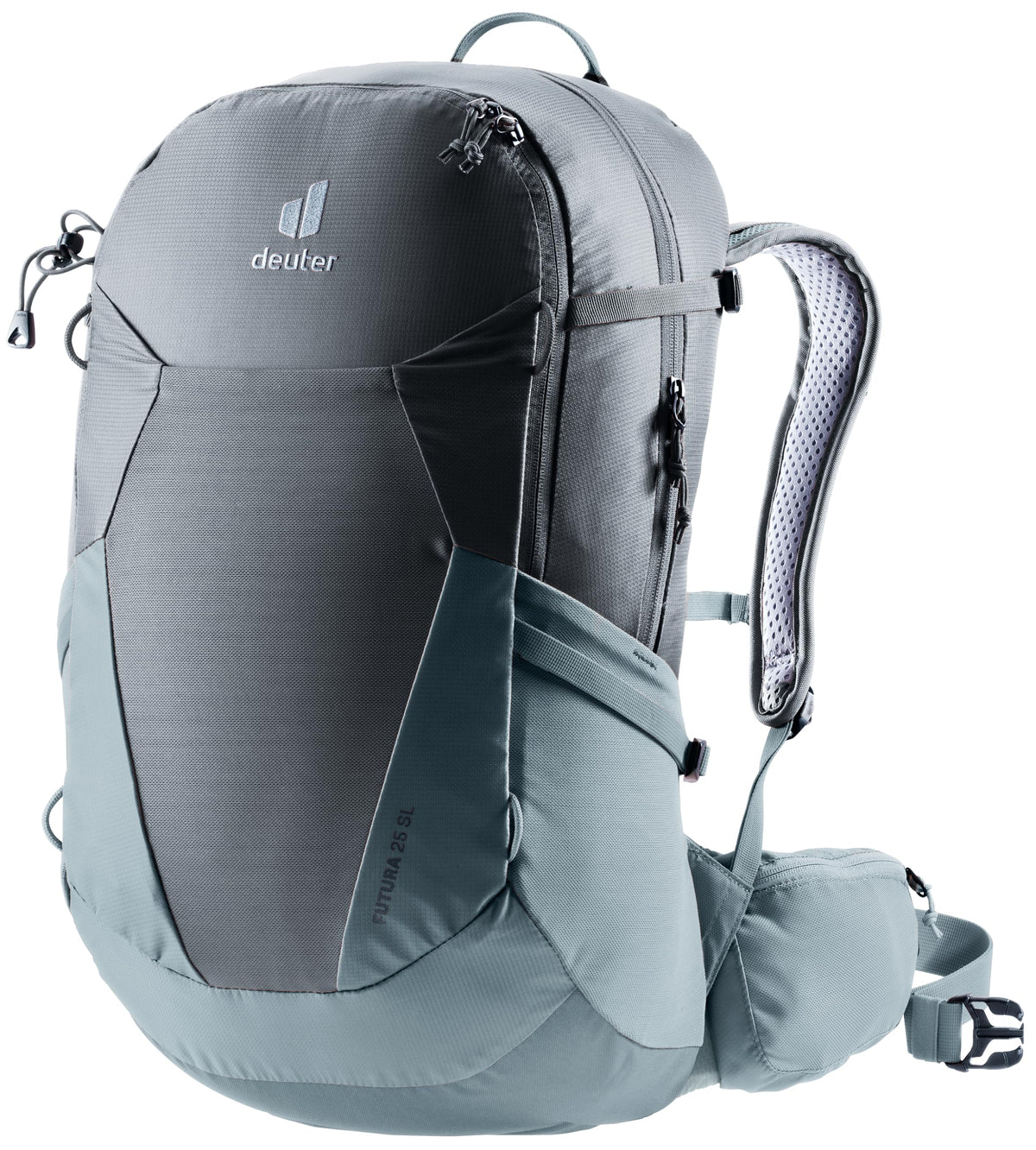 Deuter Futura 25 SL backpack front view, ideal for day hikes and urban trips.