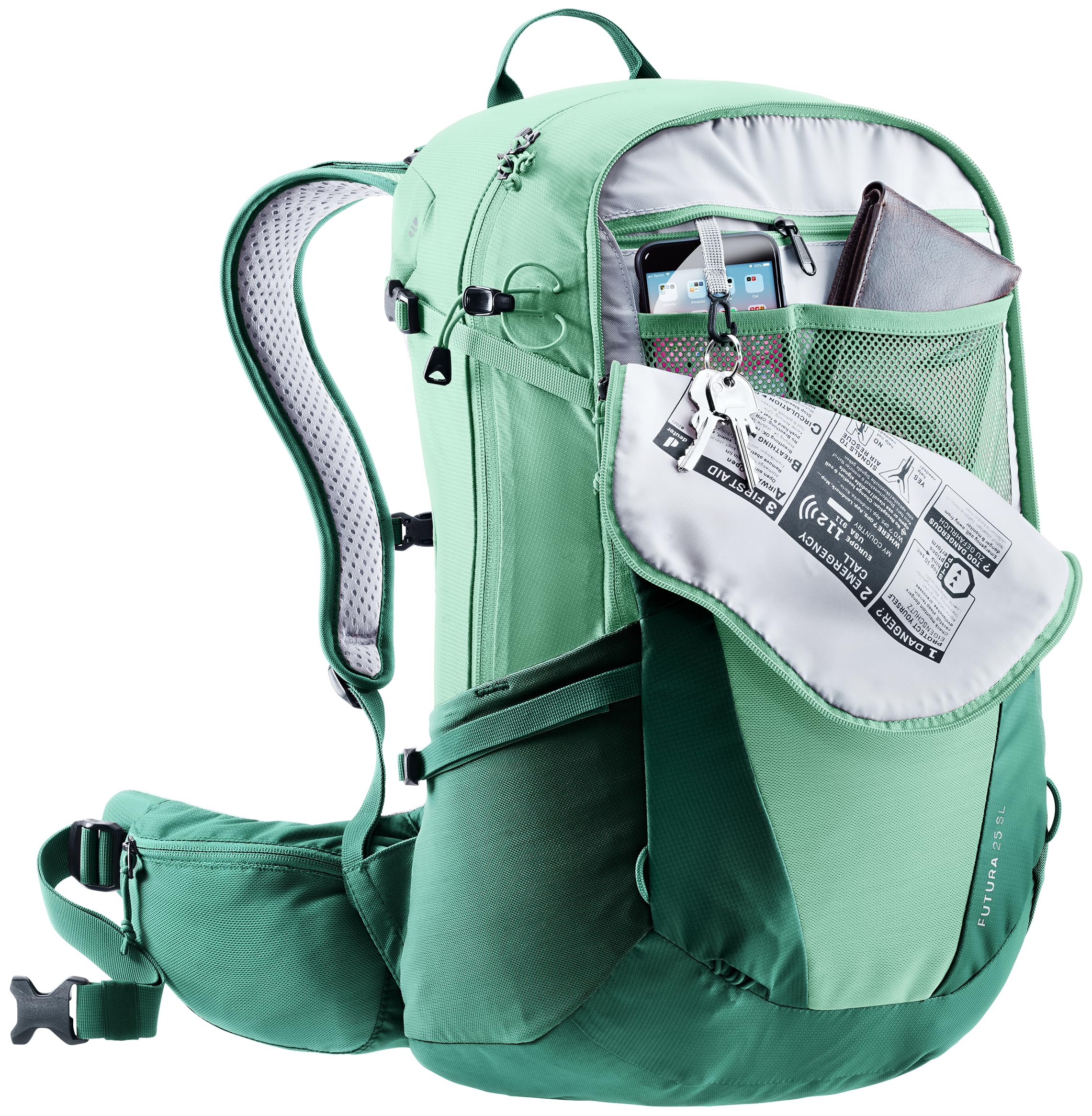 Hydration attachment-ready design for easy water access on trails.