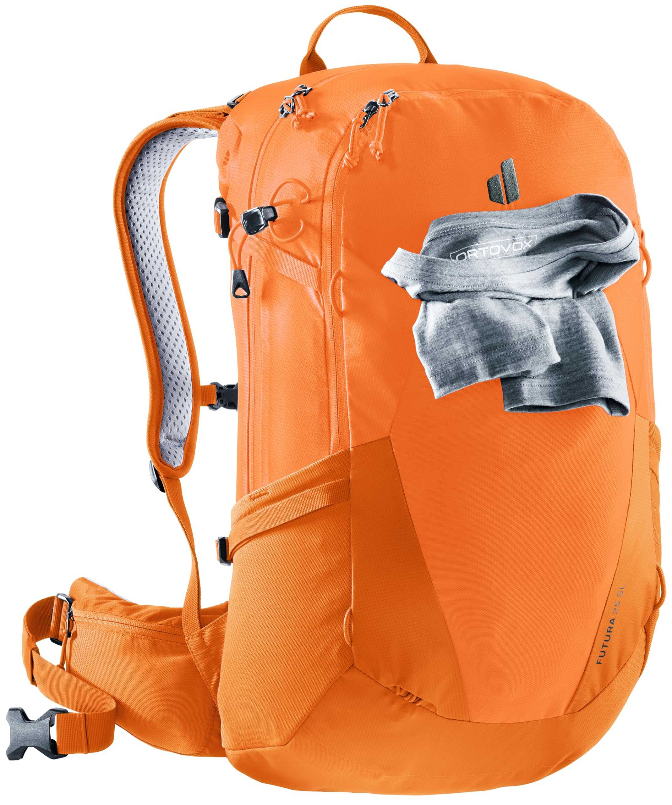 Lightweight Deuter Futura 25 SL backpack design helps you move easily