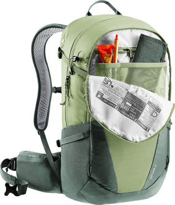 Deuter Futura 27 exterior gear pockets enable organized quick-access items