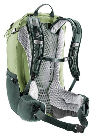 Deuter Futura 27 hip fins show dual-density foam for stable weight transfer