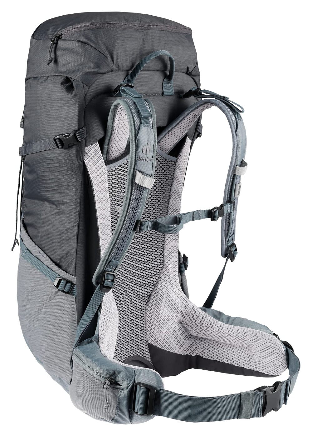 Deuter Futura 30 SL back panel ventilation keeps back cool on climbs