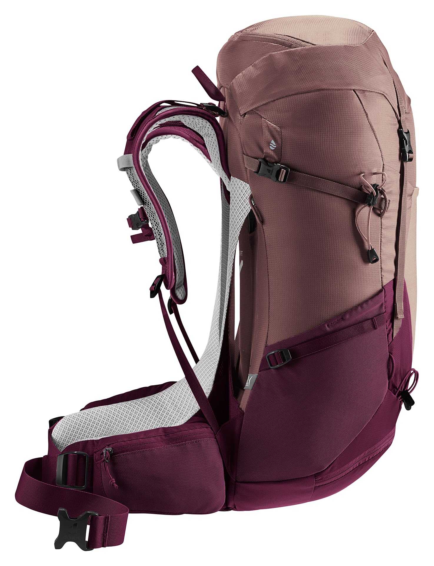 Deuter Futura 30 SL lumbar pads support ergonomic load transfer