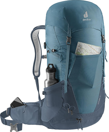 Deuter Futura 32 detachable rain cover demonstrates weather readiness for sudden showers