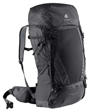 Deuter Futura Air Trek 60-10 front view shows roomy main compartment for long hikes