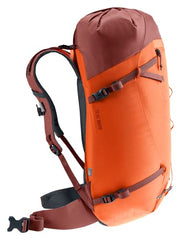 Deuter Guide 28L SL front pocket with key clip for quick access on climbs.