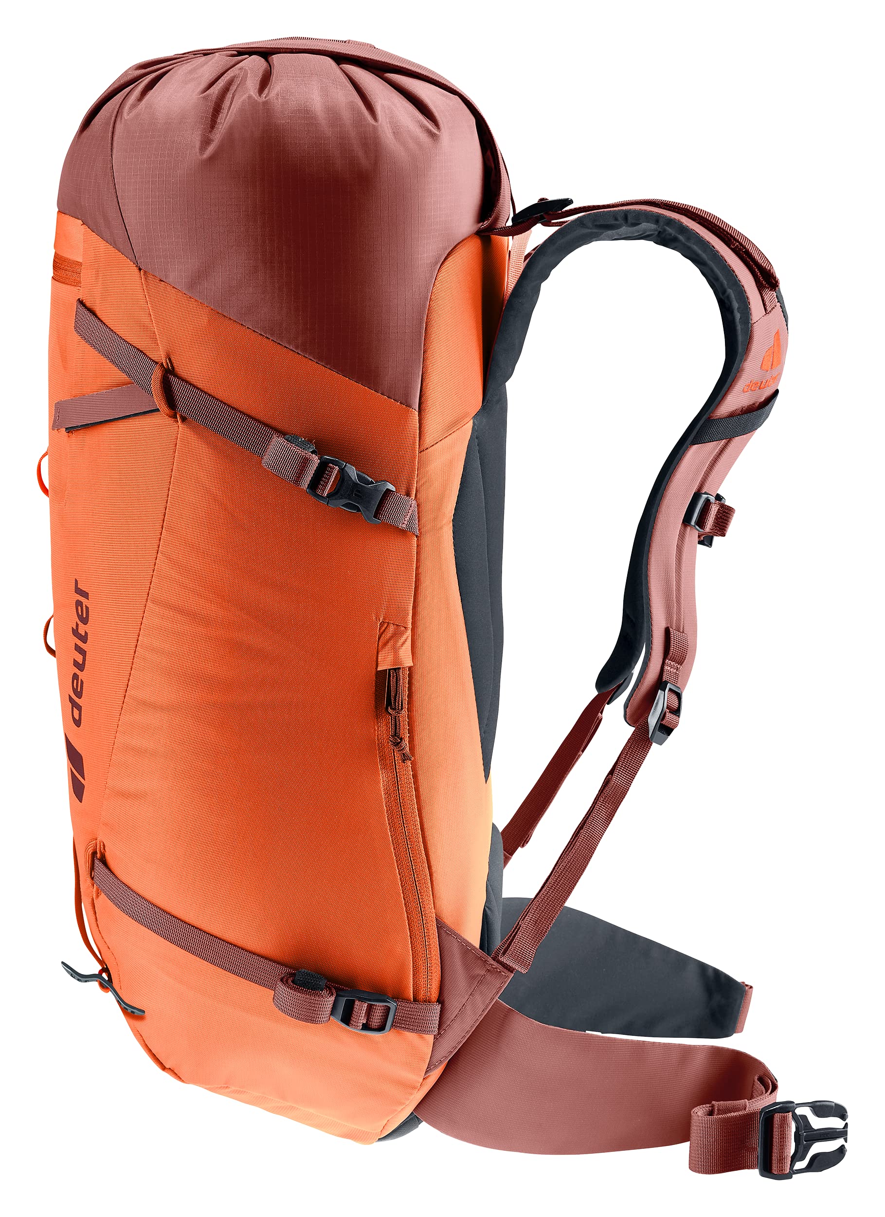 Deuter Guide 28L SL inside stretch compartment for flexible gear space.