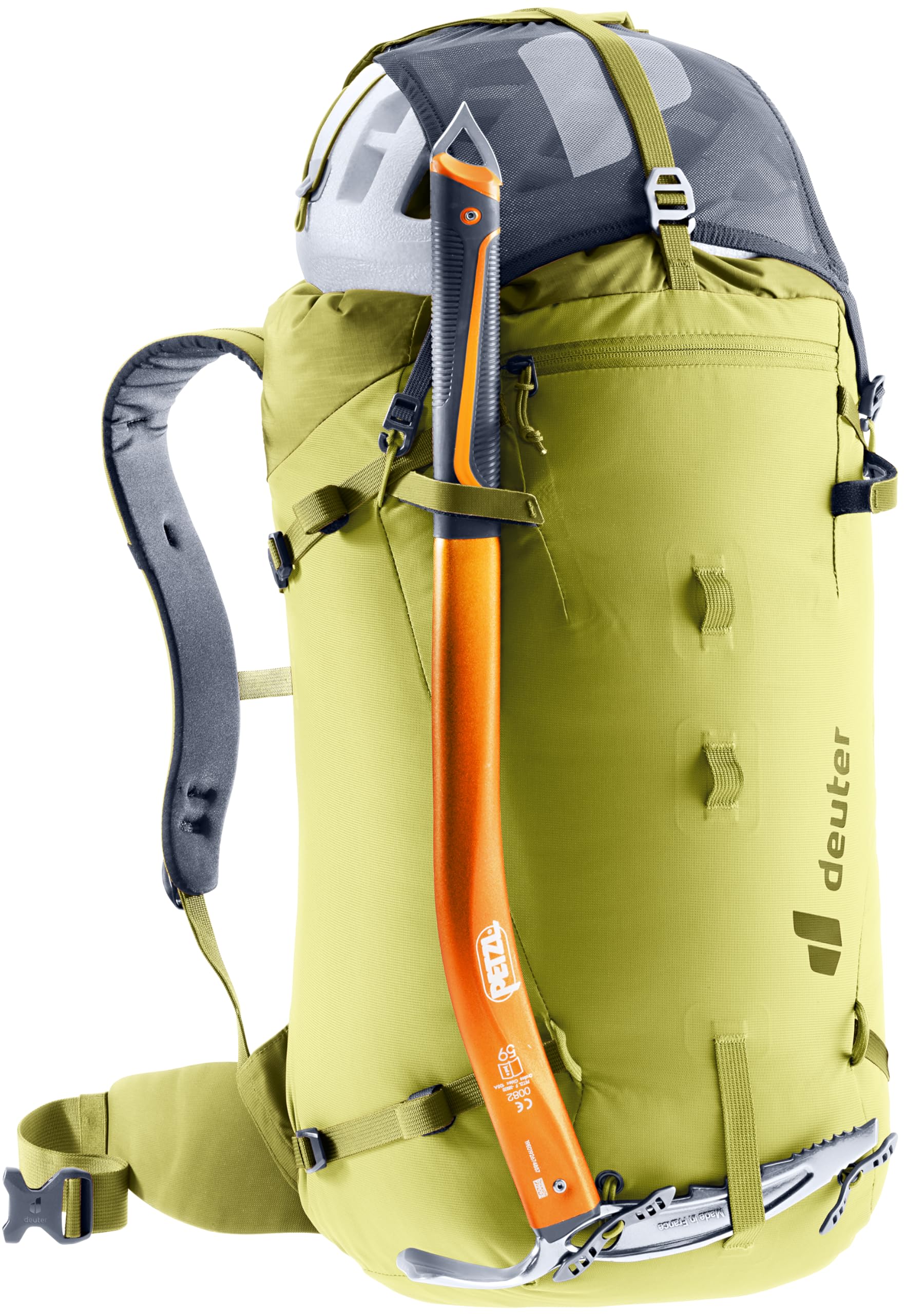 Deuter Guide 30L glasses stow system secures eyewear on tough climbs