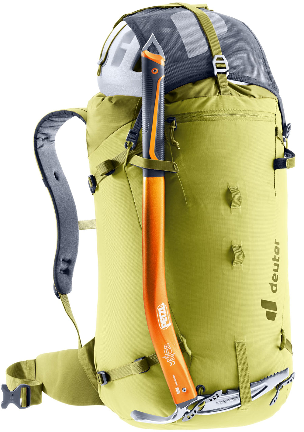 Deuter Guide 30L glasses stow system secures eyewear on tough climbs