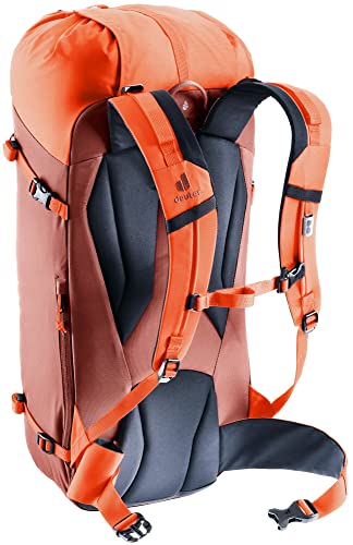 Deuter Guide 30L side compression straps stabilize bulky loads.