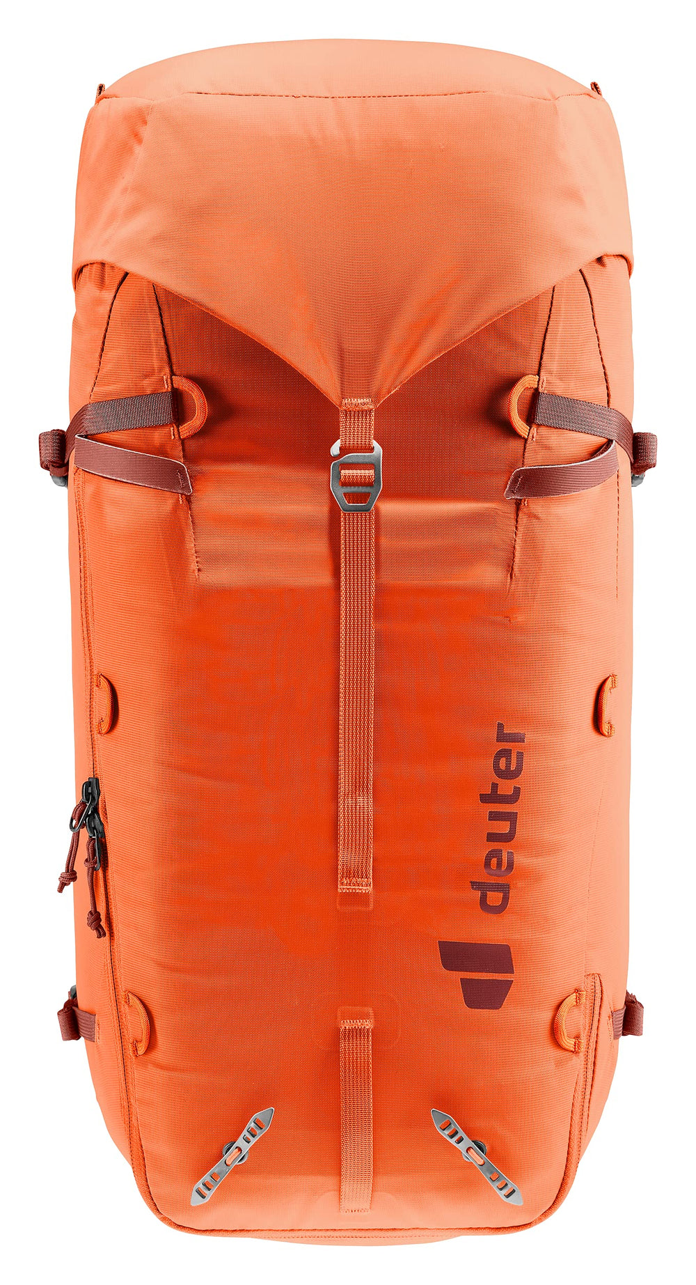 Deuter Guide 32+8L SL ice axe attachment keeps tools within reach.