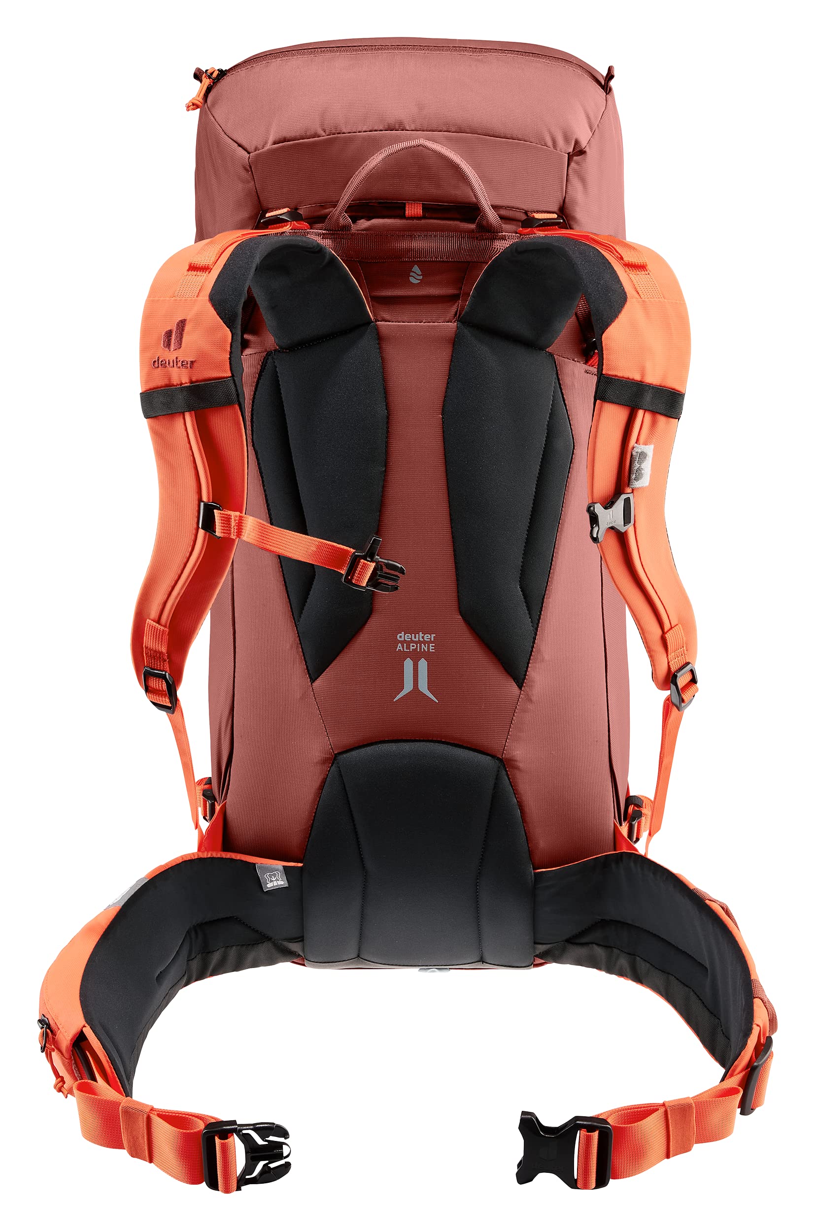 Durable Deuter Guide 34+8L fabrics stand up to rugged expeditions